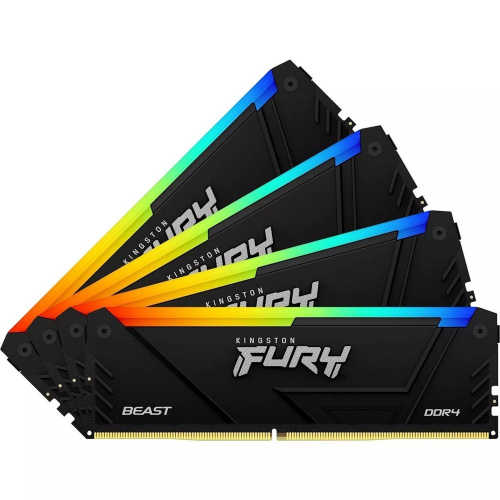 ОЗУ Kingston Fury Beast Black KF432C16BB2AK4/64 DDR4 - 4x 16ГБ 3200МГц, DIMM, Ret
