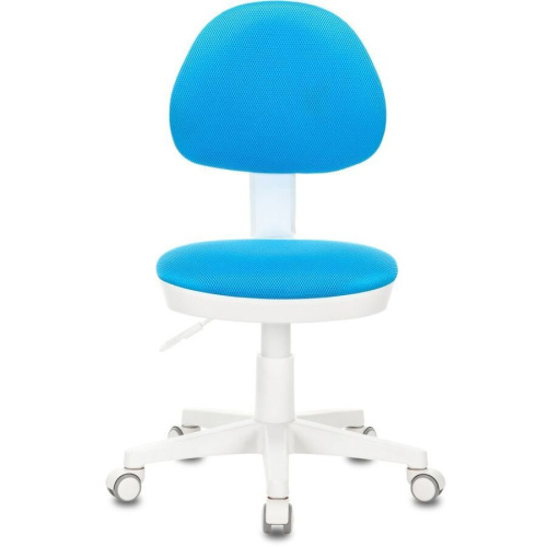 Кресло детское Бюрократ KD-3/WH/TW-55, на колесиках, ткань, голубой