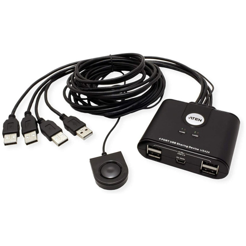 KVM-переключатель электронный Aten US424-AT 4 Port USB Sharing Device