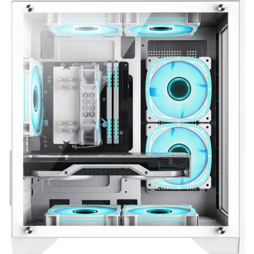 Корпус GameMax Infinity Mini White без БП (Micro ATX, Белый, 1*USB 3.0, 2*USB 2.0, Зак. стекло)