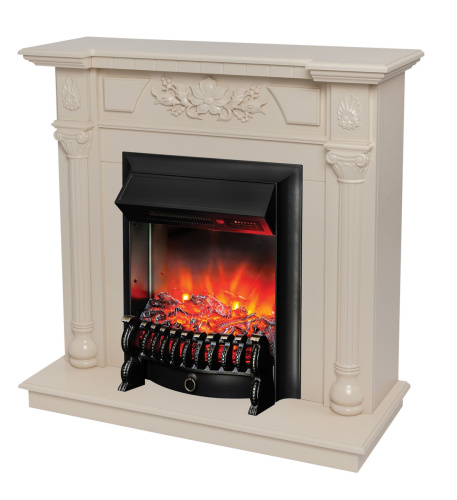 Электрокамин RealFlame Dacota WT белый дуб с очагом Fobos Lux Black RC