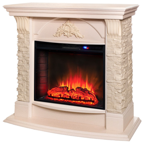 Электрокамин RealFlame Athena WT айвори с очагом Sparta 25,5 LED