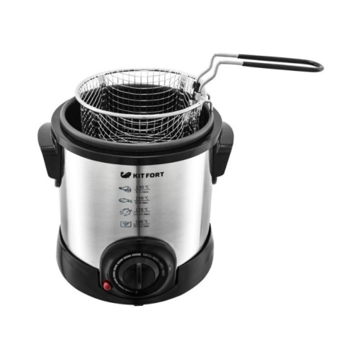 Фритюрница Kitfort КТ-2009 серебристый/черный