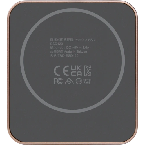 SSD Transcend ESD420 (TS4TESD420G) 4TB USB 3.2 Gen 2.2 Type-C (R/W - 2000/2000 MB/s) Champagne Gold MagSafe