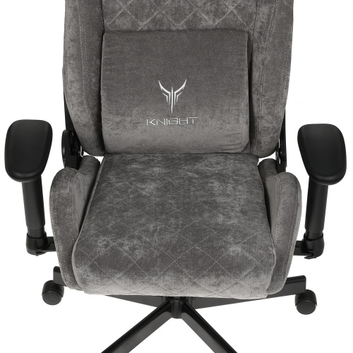 Кресло игровое Knight Outrider серый Light-19 крестов. металл