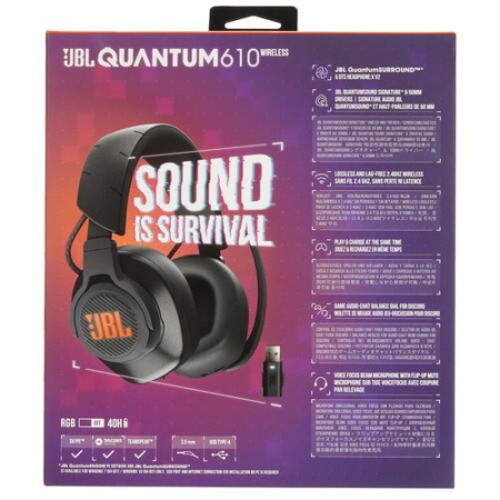 Беспроводные/проводные наушники JBL QUANTUM 610 черный