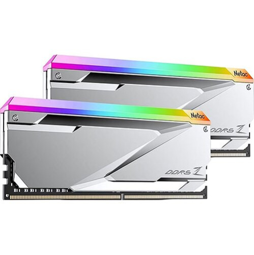 ОЗУ Netac Z NTZED5P64DP-32S DDR 5 DIMM 32Gb (16Gbx2) 6400Mhz, RGB DDR5-6400 C32 Silver, с радиатором