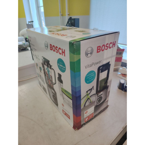 УЦ Блендер Bosch MMBV625M серебристый/черный (плохая упаковка, сколы пластика возле отверстия)