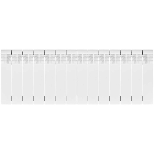 Биметаллический радиатор отопления Stout Vega 350 14 секций боковое подключение белый RAL 9016