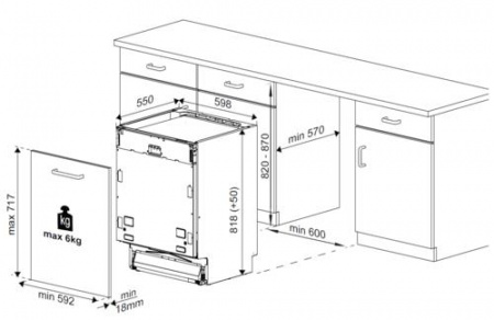 Встраиваемая посудомоечная машина Beko BDIN14320