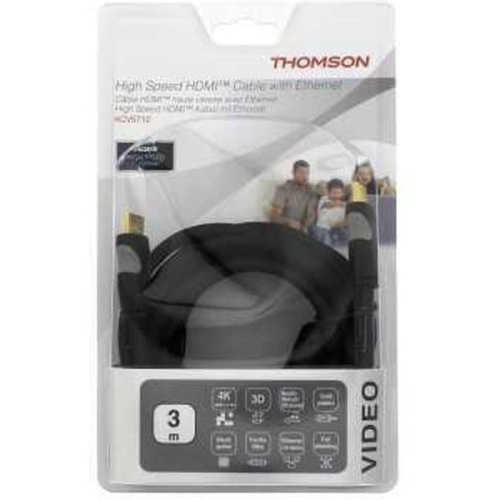 Кабель аудио-видео Thomson High Speed HDMI (m)/HDMI (m) 3м феррит.кольца Позолоченные контакты черный (00132107)