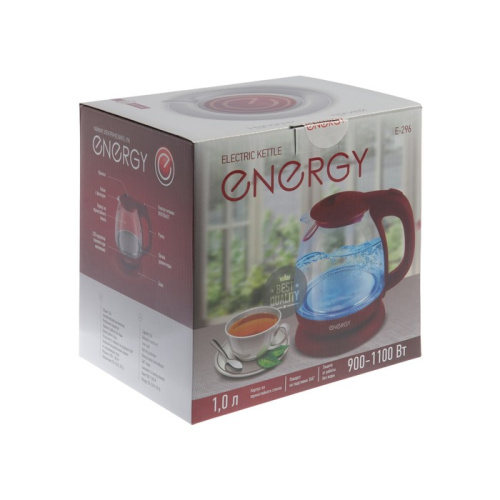 Чайник Energy E-296 стекло красный