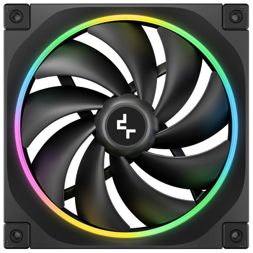Вентилятор DEEPCOOL FL14-3 in 1 140x140x25мм (PWM, ARGB, черный, 500-1700об/мин) Color Box