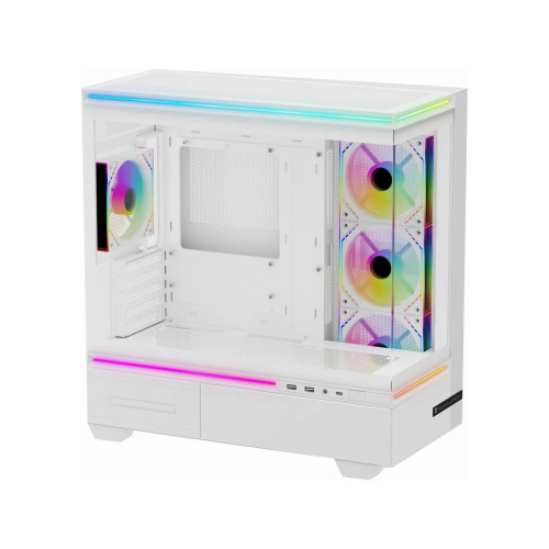 Корпус Thermalright M10 White Fan4-M (TRTLM10WF4M) / TG / 4x120mm ARGB PWM Fans / USB Type-C / mATX