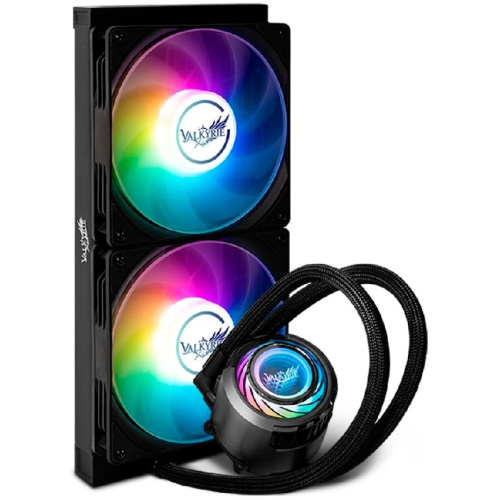 СВО Valkyrie Jarn 280 ARGB Black (HW C280) / 2x140mm ARGB fans, 500-1850RPM, 105CFM, 32dBA, 300W TDP