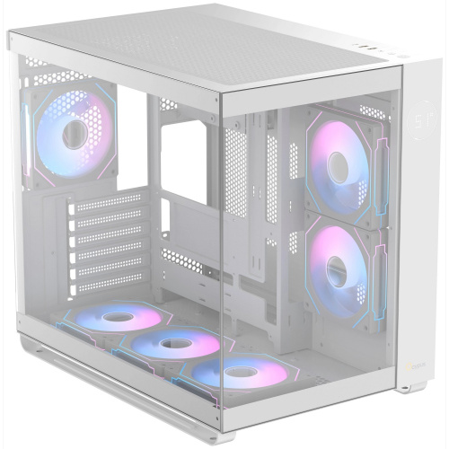 Корпус Ocypus lota C70 ARGB White (Iota-C70-WHD600XX-GL) MidTower (ATX, без БП, ARGB, 2xUSB Type-A+USB Type-C)