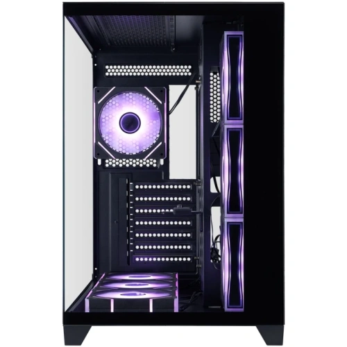 Корпус 1STPLAYER Megaview MV8-TP ARGB Black (MV8-TP-BK-6FC7R-1FC7-HUB2) / ATX / 7x120mm ARGB fans hub