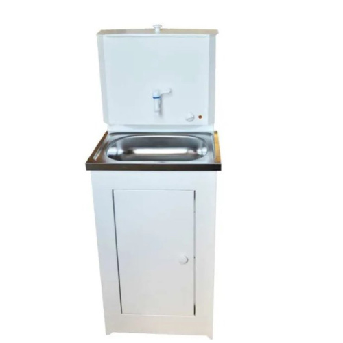 Умывальник дачный Вихрь КОМФОРТ с подогревом, нержавеющая мойка, белый (74/4/6)