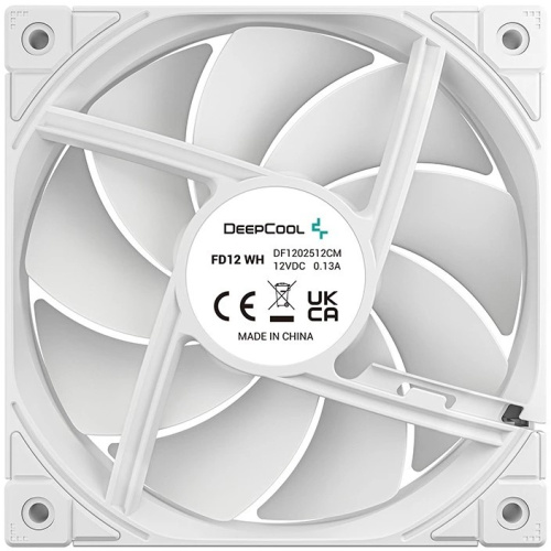 Вентилятор DEEPCOOL FD12 WH-3 in 1 120x120x25мм (PWM, белый, 400-2050об/мин) Color BOX