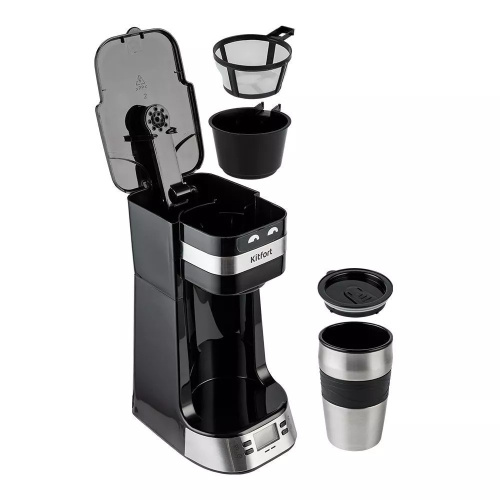 Кофеварка капельная Kitfort КТ-795 черный/нерж