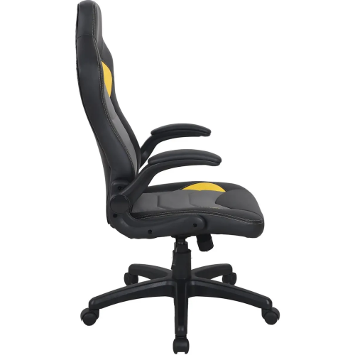 Кресло игровое BRABIX Skill GM-005 (532494) экокожа, черное/желтое