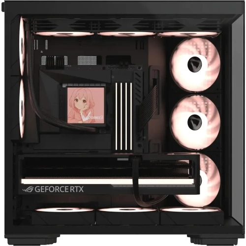 Корпус Formula Crystal Z7 PA черный без БП ATX 5x120mm 1xUSB3.0 1xUSB3.1 audio bott PSU