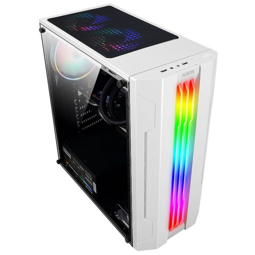 Корпус ALSEYE Auro 3.0-W Mini-ITX/Micro ATX/ATX, USB2.0*2+HD Audio+USB3.0*1, "H.D.D.(3.5")*2pcs+S.S.D(2.5")*2pcs, 354*185*413mm"