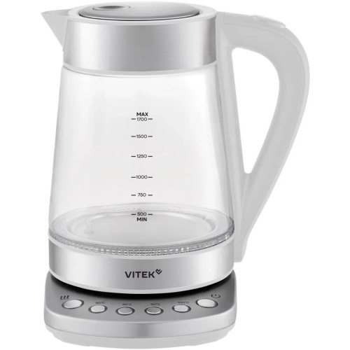 Электрочайник Vitek VT-WK1031 белый/серебристый