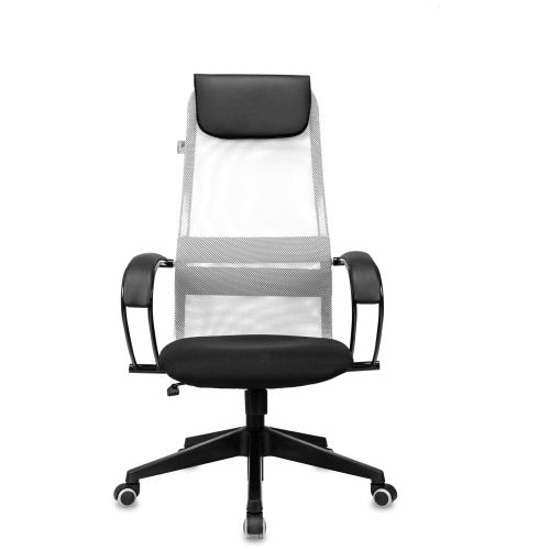 Кресло Бюрократ CH-607 TW-02 (CH-607/LGrey) сетка/ткань светло-серый сиденье черный