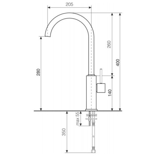 Смеситель для кухни Italmix QS 1022 Chrome хром