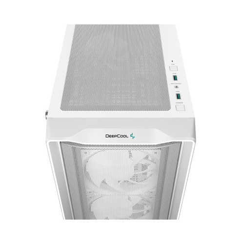 Корпус Deepcool CC560 Mesh V2 WH без БП, боковое окно (закаленное стекло), 3x120мм ARGB LED вентилятор спереди и 1x120мм ARGB LED вентилятор сзади
