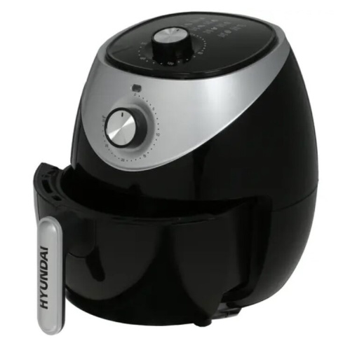 Аэрогриль Hyundai HYF-3456 черный/серебристый