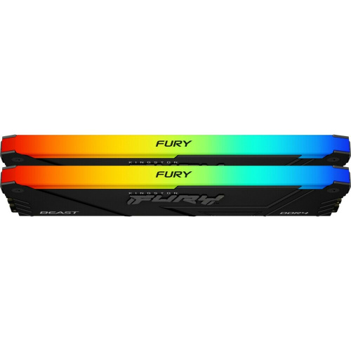 ОЗУ Kingston Fury Beast RGB KF432C16BB2AK2/64 DDR4 2x32GB 3200MHz RTL Gaming PC4-25600 CL16 DIMM 288-pin 1.35В dual rank с радиатором Ret