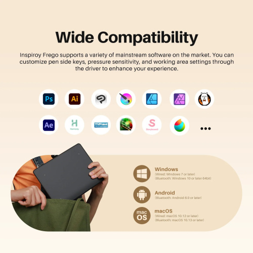 Графический планшет Huion Frego S Black