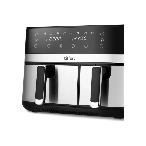 Аэрогриль KitFort KT-2261 черный и серебристый