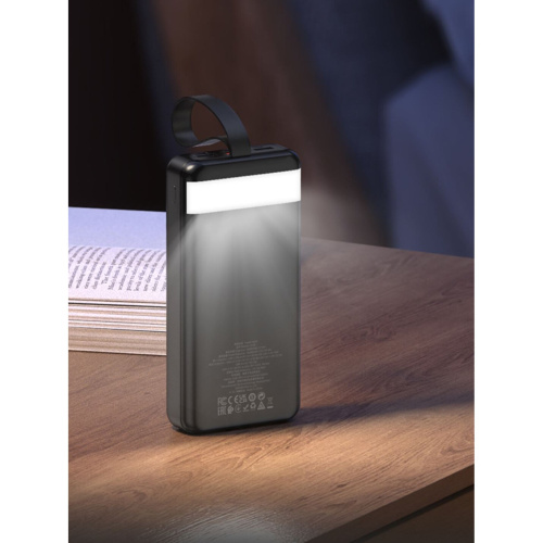 Аккумулятор внешний резервный HOCO J123B Element 22.5W+PD20W fully compatible power bank with digital display 30000mAh (чёрный)