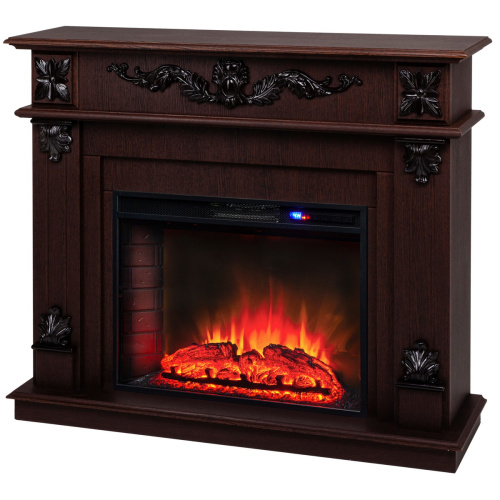 Электрокамин RealFlame Philadelphia 25,5/26 DN орех с очагом Sparta 25,5 LED