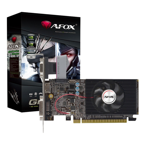 Видеокарта AFOX GT610 (AF610-1024D3L7-V6) 1GB LP DDR3 64BIT DVI HDMI VGA SINGLE FAN RTL