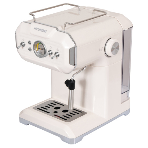 Кофеварка Hyundai HEM-5300 бежевый/серебристый