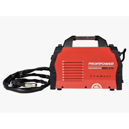 Сварочный полуавтомат инвертор PROFIPOWER MIG-210 (E0256) MIG/MMA/TIG 20-210A,140-240B, 0.8/1.0мм проволки