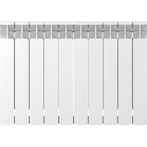 Биметаллический радиатор отопления Rifar Base 500 боковое подключение 10 секций белый RAL 9016