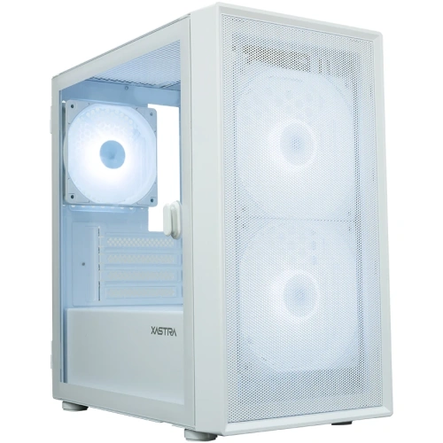 Корпус XASTRA A305M 3ARGB White (A305M-2FC14A-1FC12A-D-WH) mATX/Mesh/ tempered glass / 2x140mm + 1x120mm ARGB PWM FC fans/ Door