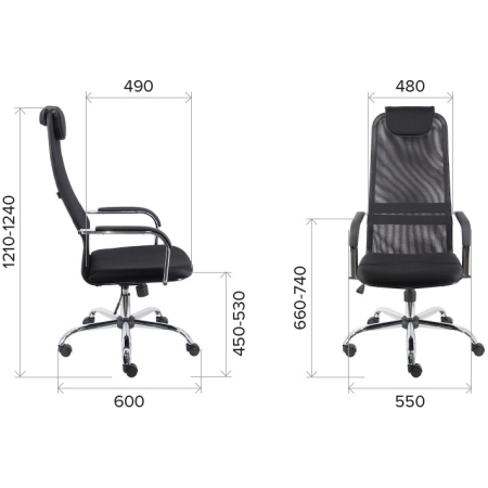 Кресло EVERPROF EP 708 TM сетка черный