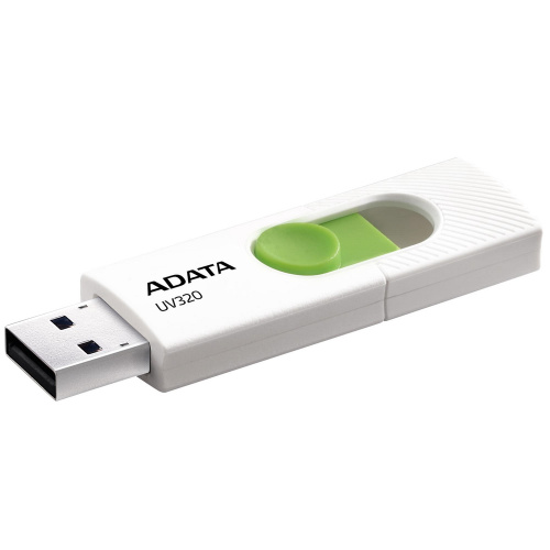 USB-флешка A-DATA UV320 (AUV320-256G-RWHGN) 256GB USB 3.2, белый/зеленый