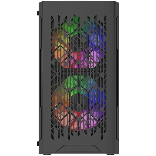 Корпус Powercase Mistral Micro D3B ARGB V2 (CMMDB-A3-V2), Tempered Glass, 2x 140mm ARGB PWM+1x 120mm ARGB PWM, чёрный, mATX