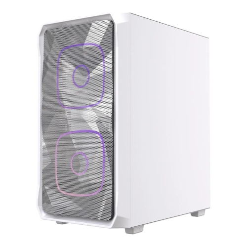 Корпус Powercase Mistral SM06 ARGB (CMMSM06W-A3), Tempered Glass, 3x120mm ARGB PWM fans, белый, mATX
