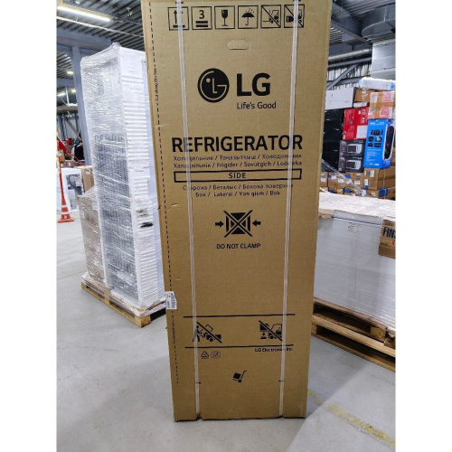 УЦ Холодильник LG GA-B509CQSL белый (плохая упаковка, вмятина со сколом на боковой стороне)