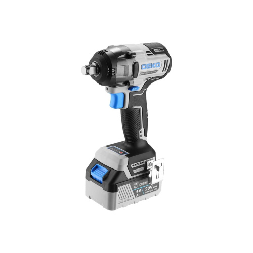 Гайковерт аккумуляторный бесщеточный DEKO DKIS, 20В 063-4432 с АКБ и ЗУ