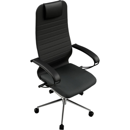 Кресло Метта SU-B-10 (ZE4.12.1.2A2) черный сиденье черный сетка с подголов. крестов. металл хром