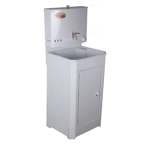 Дачный умывальник Вихрь Люкс 74/4/4, с подогревом, пластиковая мойка, белый